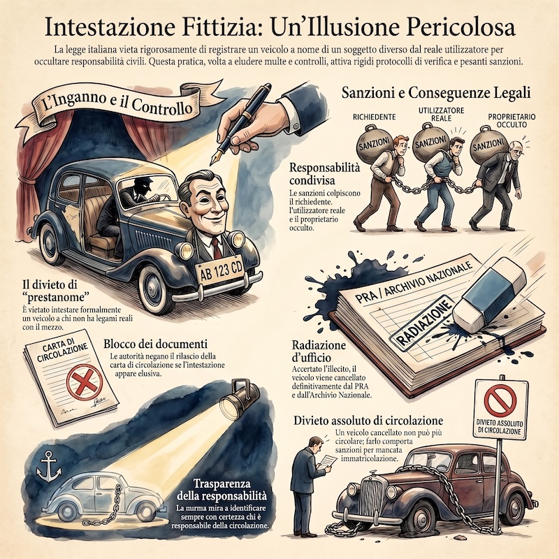 Infografica: Divieto di intestazione fittizia veicoli