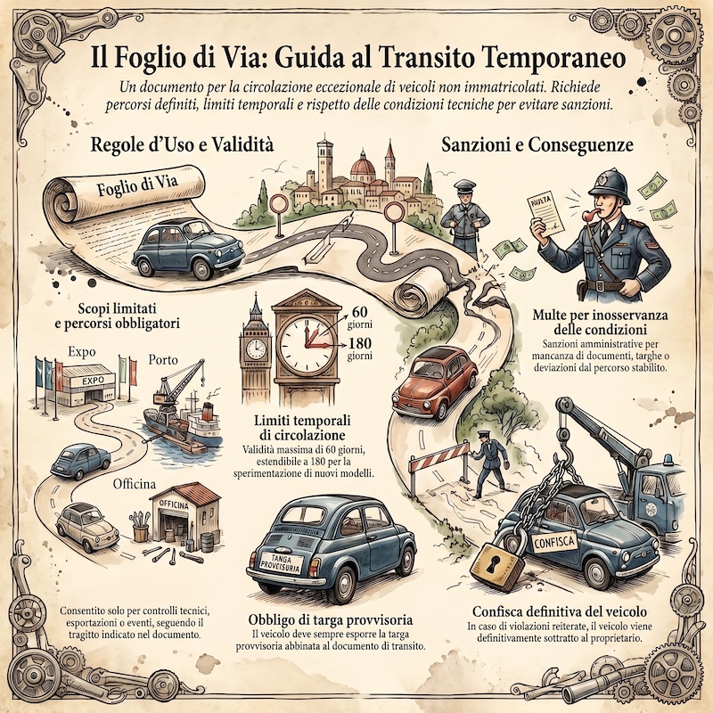 Infografica: Foglio di via e targa provvisoria