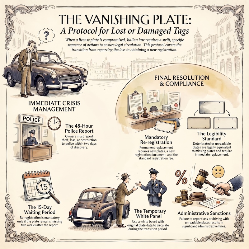 Infographic: Lost or damaged plate