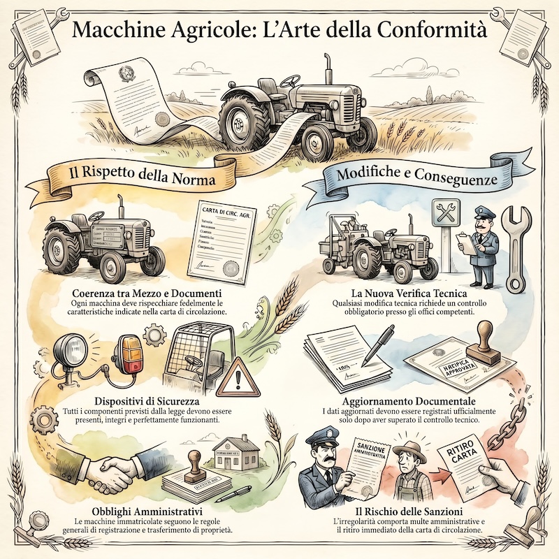 Infografica: Modifiche e aggiornamento documenti macchine agricole