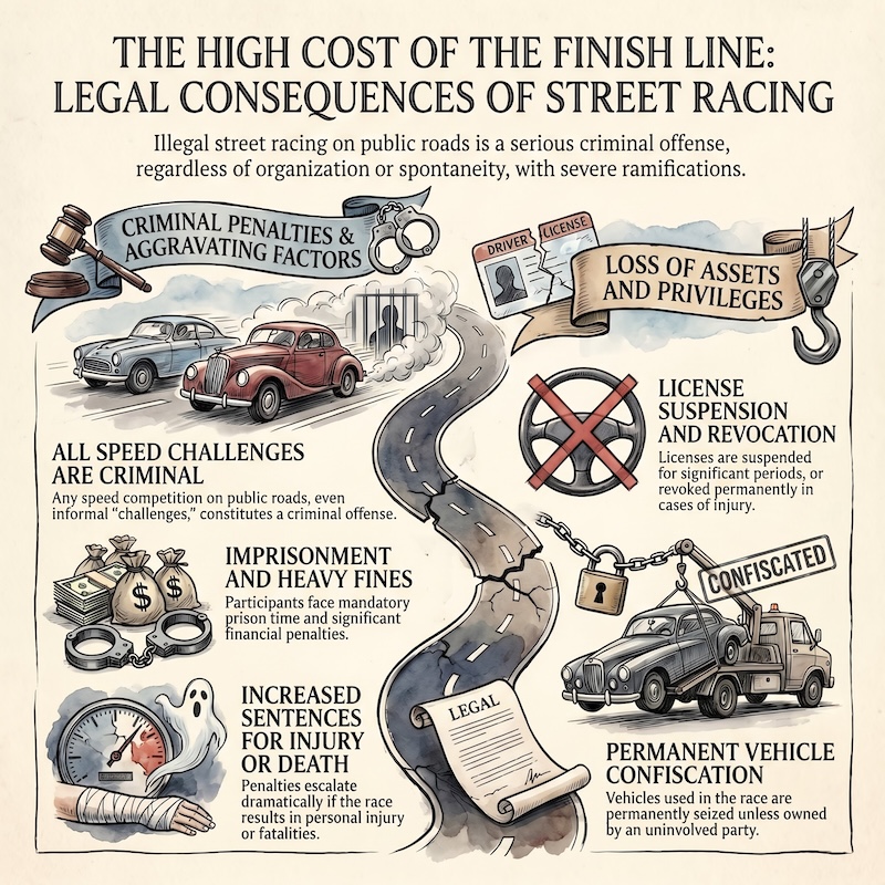 Infographic: Ban on unauthorized speed racing