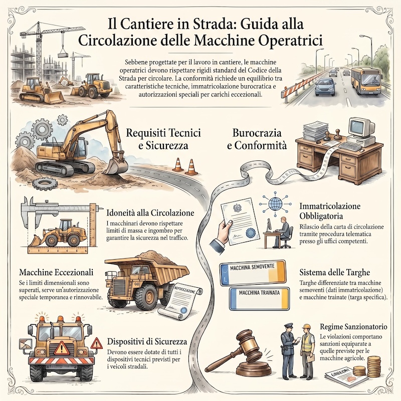 Infografica: Circolazione delle macchine operatrici
