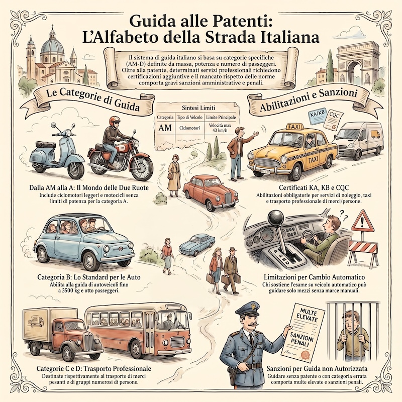 Infografica: Patenti di guida e abilitazioni professionali