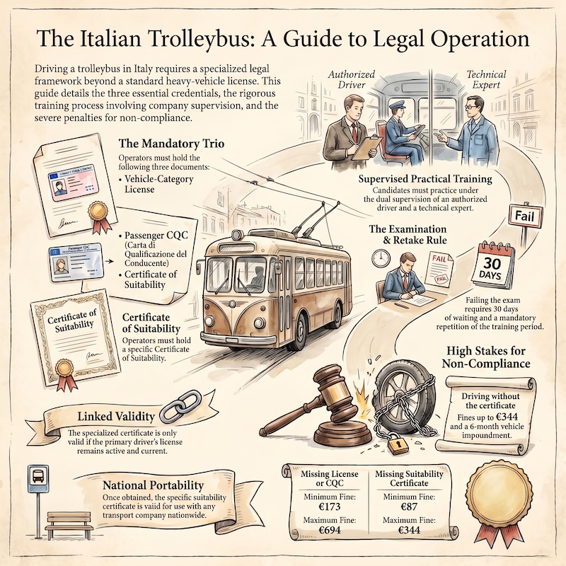 Infographic: Requirements to drive trolleybuses