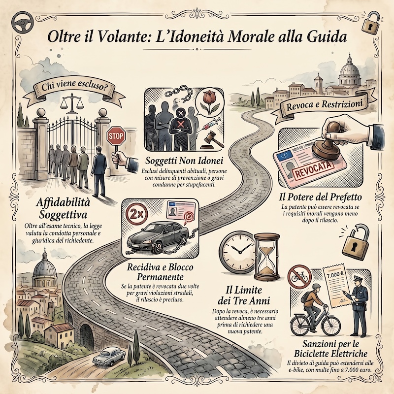 Infografica: Requisiti personali per la patente