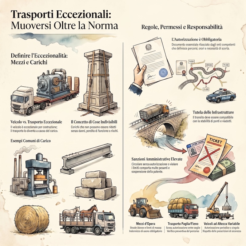 Infografica: Veicoli eccezionali e trasporti fuori misura
