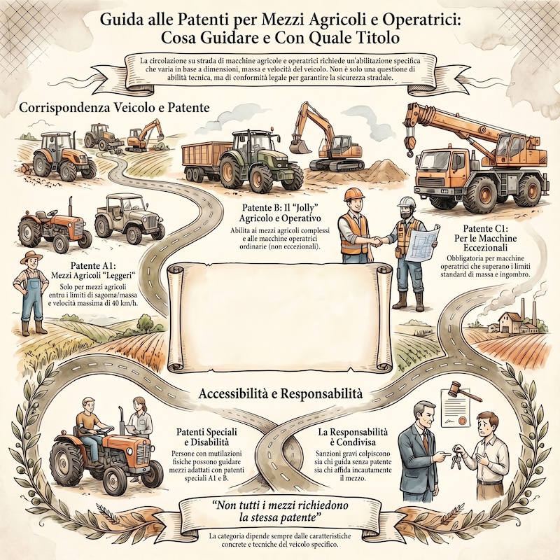 Infografica: Patenti per macchine agricole e operatrici