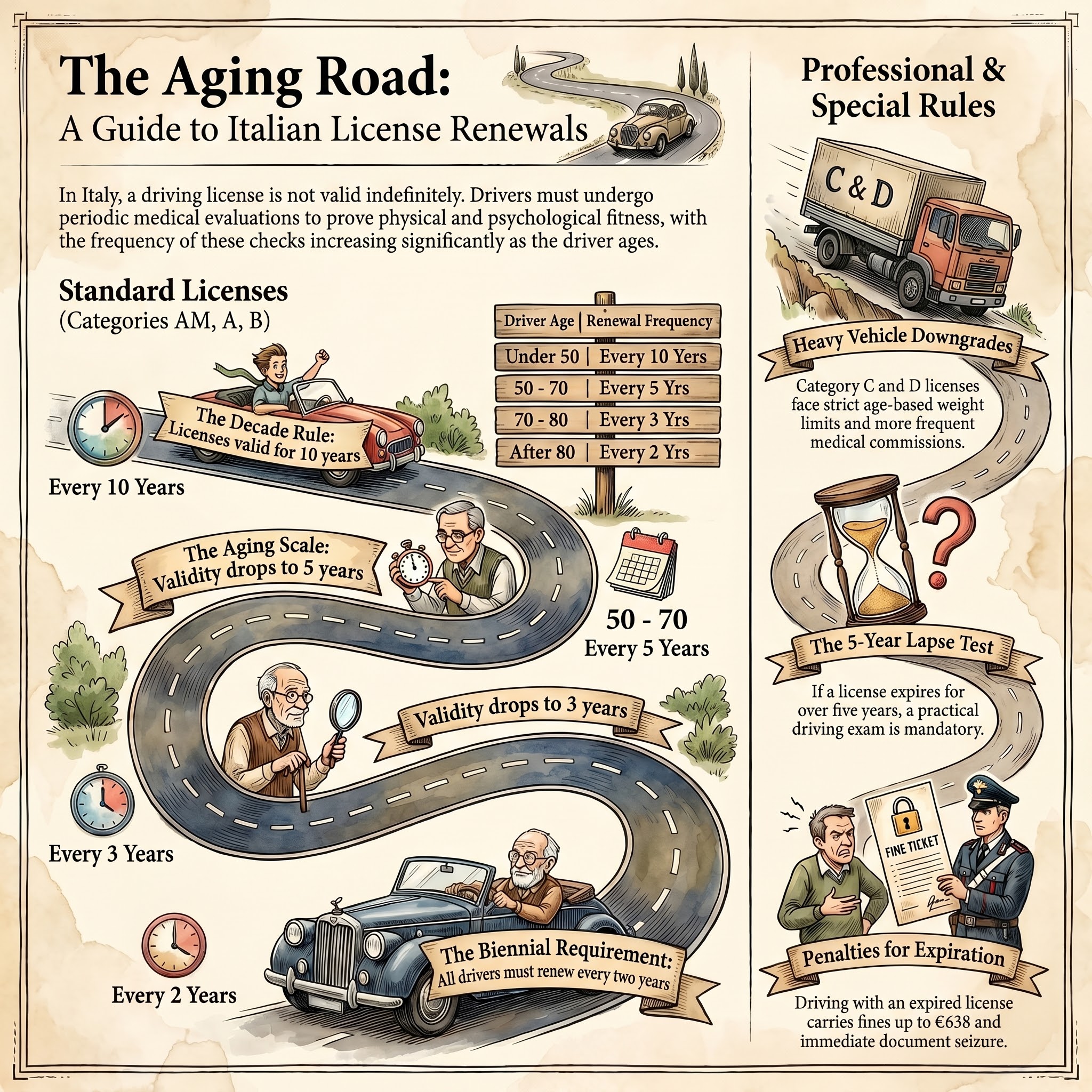 Infographic: Licence validity and renewal