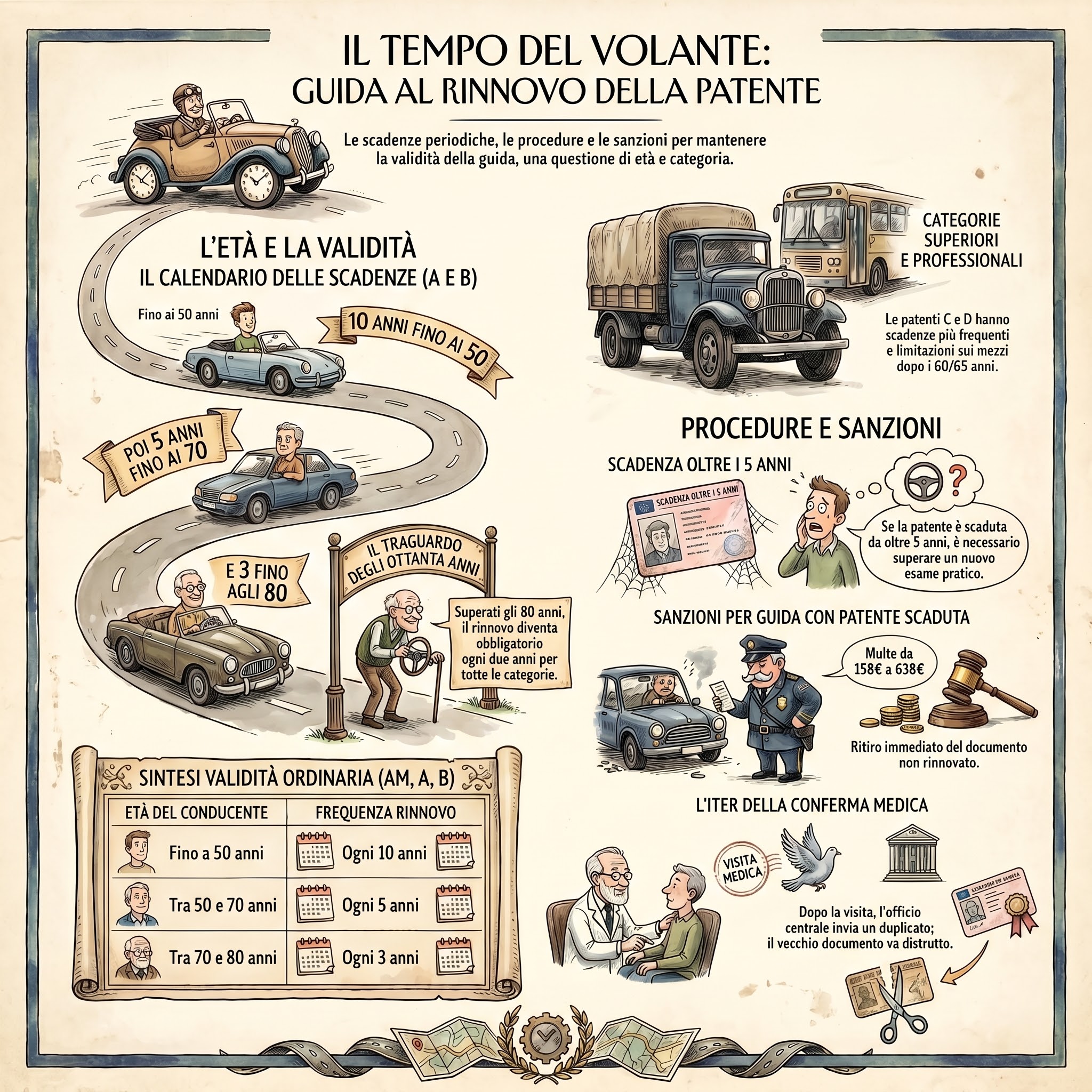 Infografica: Durata e rinnovo della patente