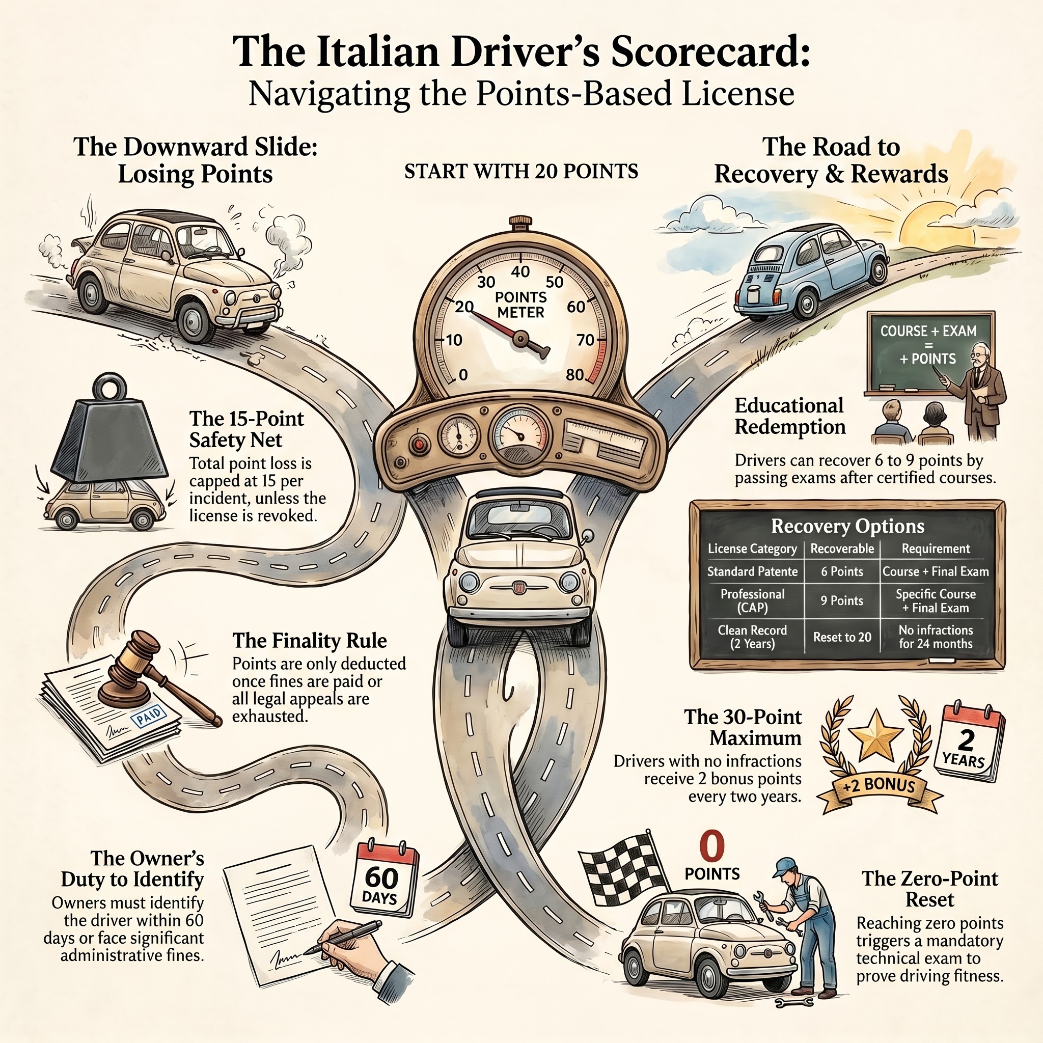 Infographic: Points-based driving licence system