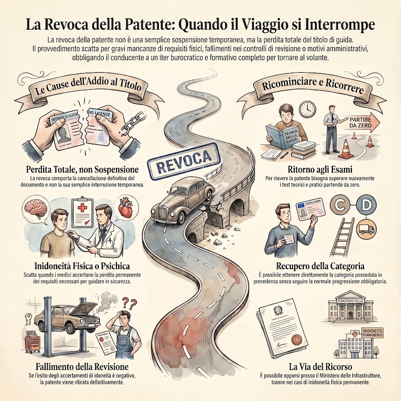 Infografica: Revoca della patente di guida