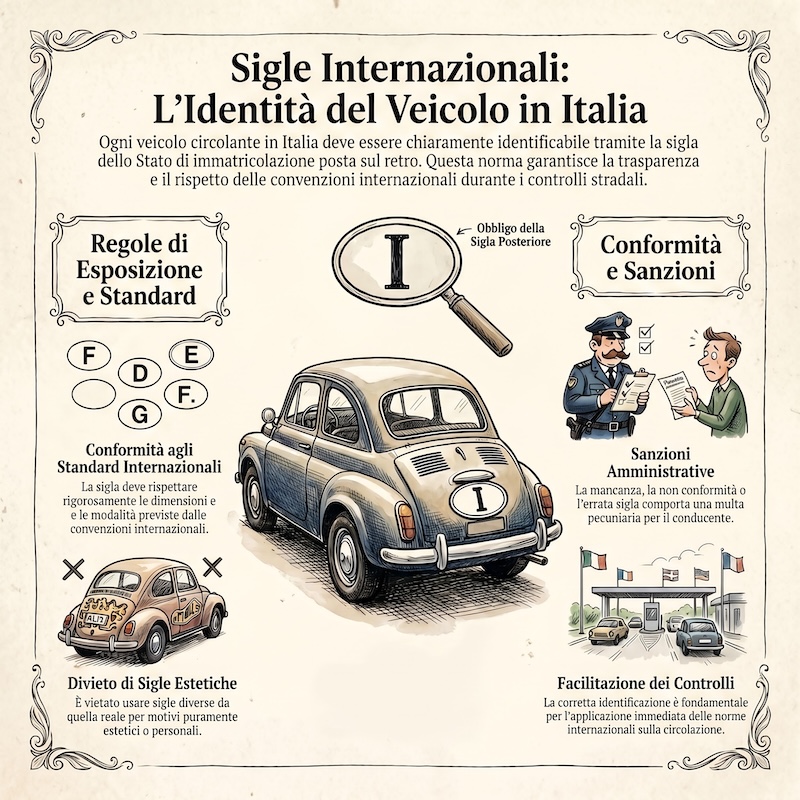 Infografica: Sigla distintiva dello Stato di immatricolazione