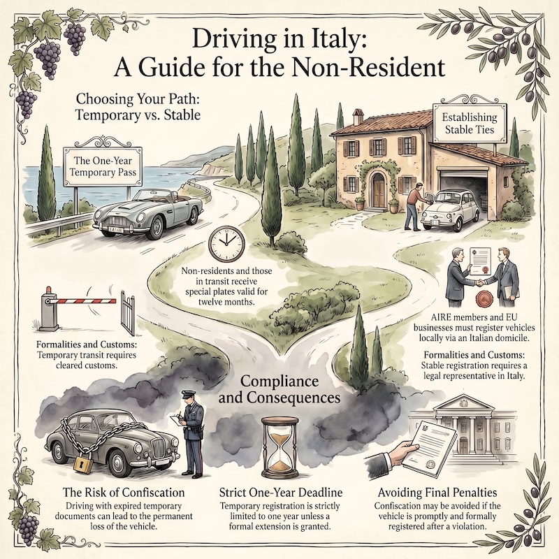 Infographic: Vehicles of Italians abroad and foreigners