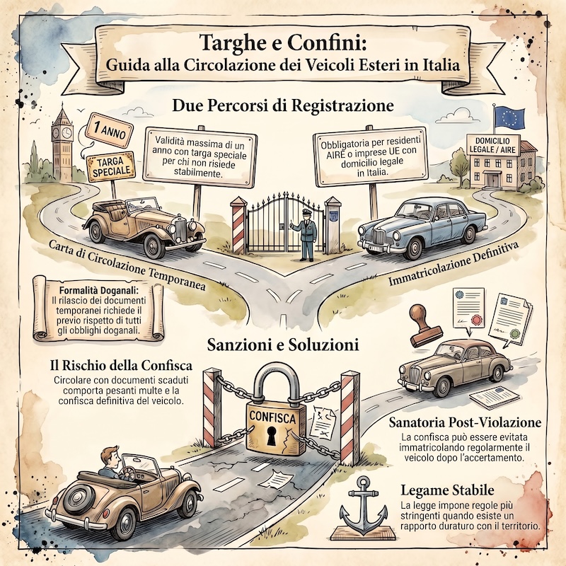 Infografica: Veicoli di italiani residenti all’estero e stranieri