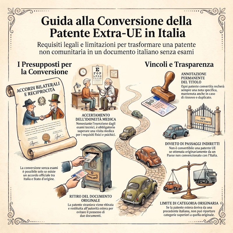 Infografica: Conversione di patenti extra UE