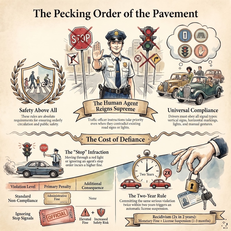 Infographic: Obligation to obey traffic signs