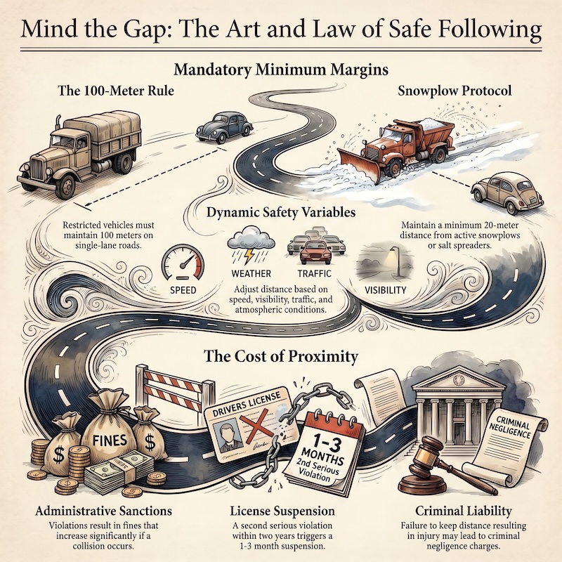 Infographic: Safe distance between vehicles