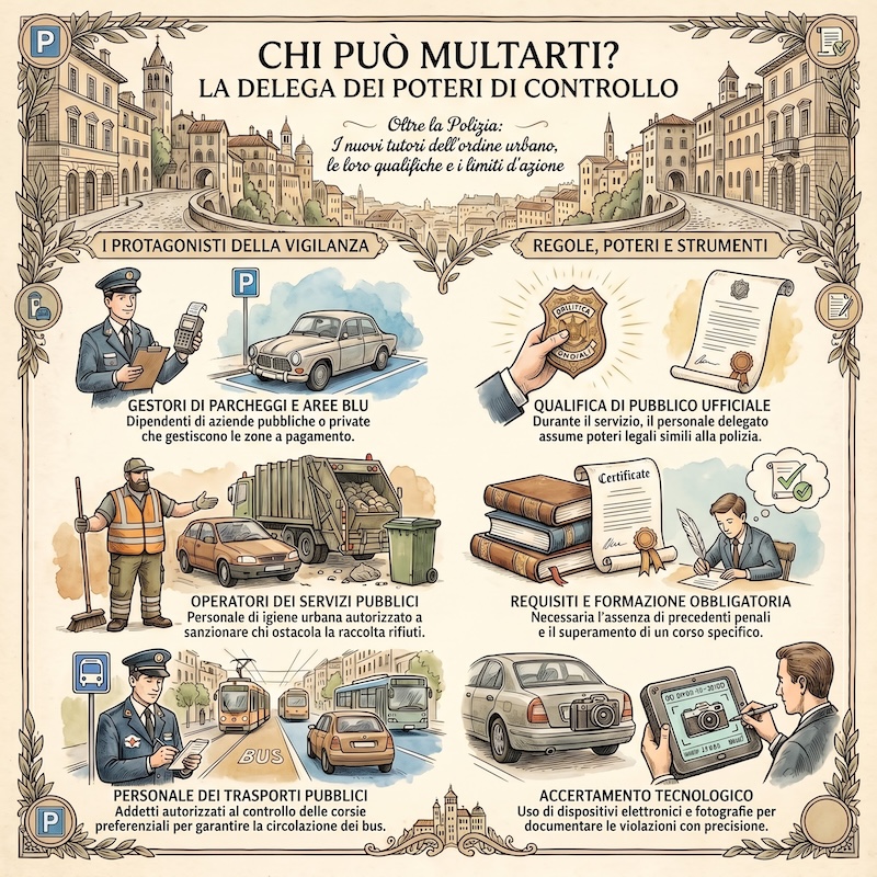 Infografica: Controllo della sosta e fermata dei veicoli