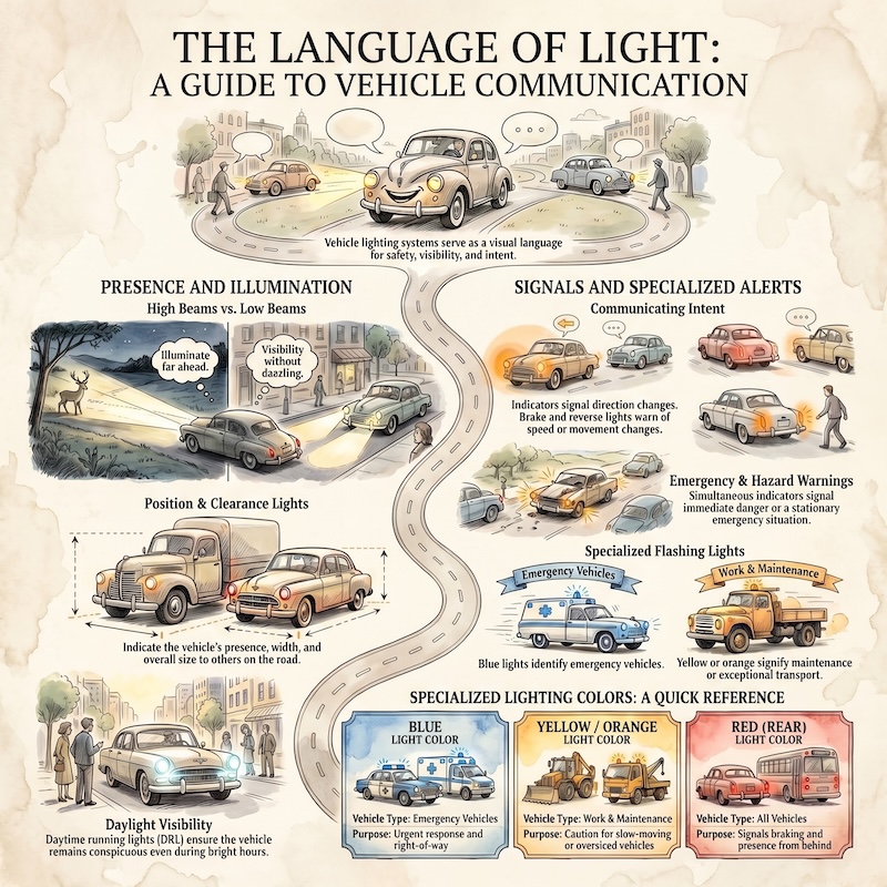 Infographic: Vehicle lights and signals