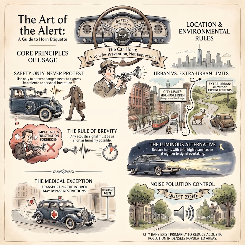 Infographic: Proper use of the horn