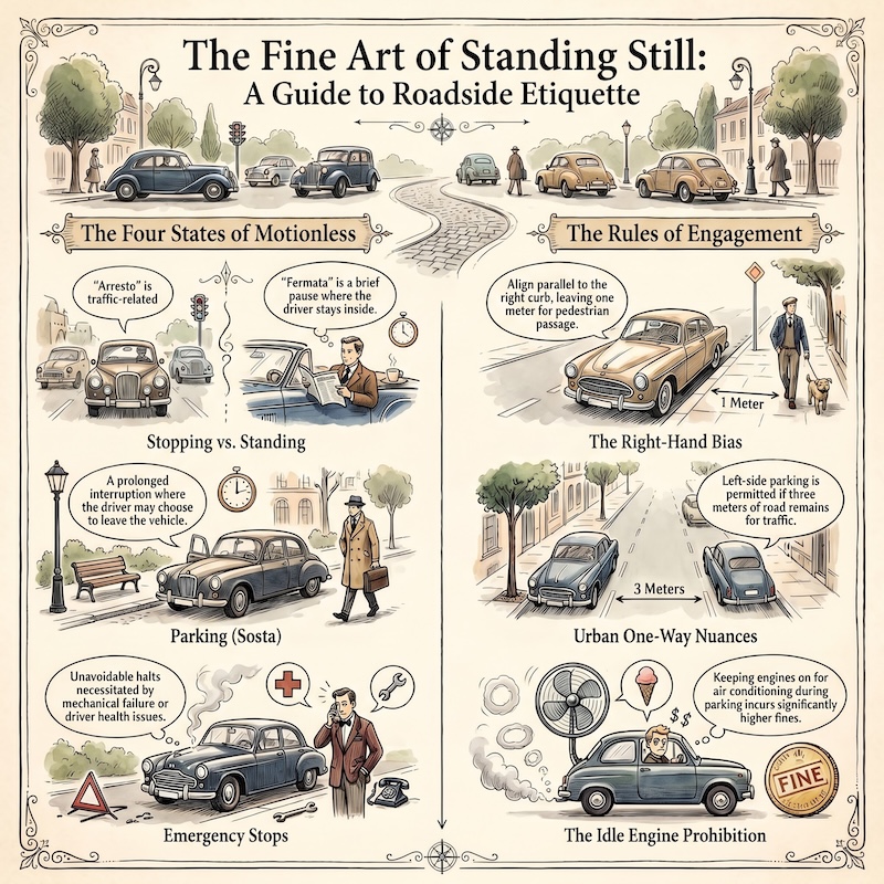 Infographic: Stopping, halting and parking of vehicles