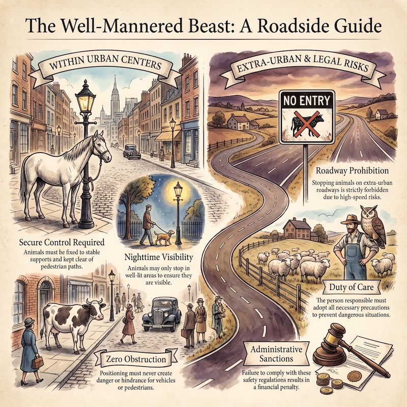 Infographic: Parking of animals on the road