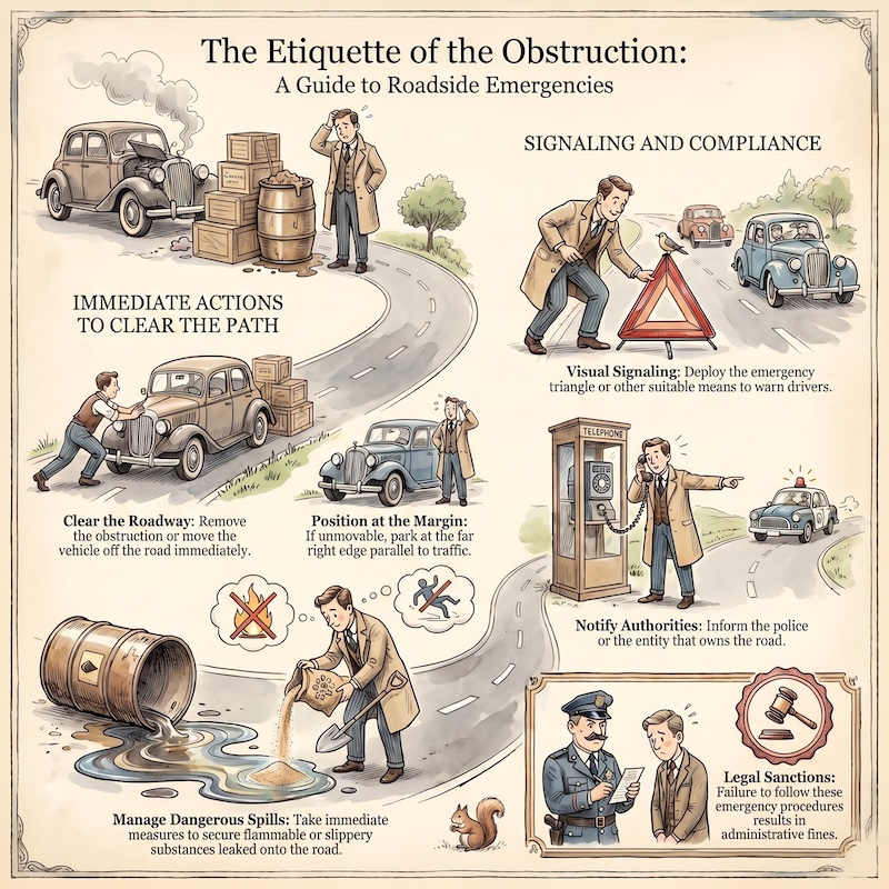 Infographic: Obstruction of the roadway