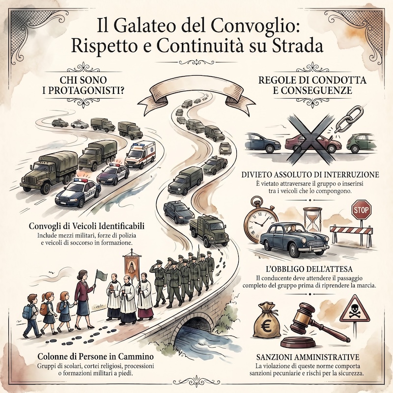 Infografica: Convogli militari, cortei e simili