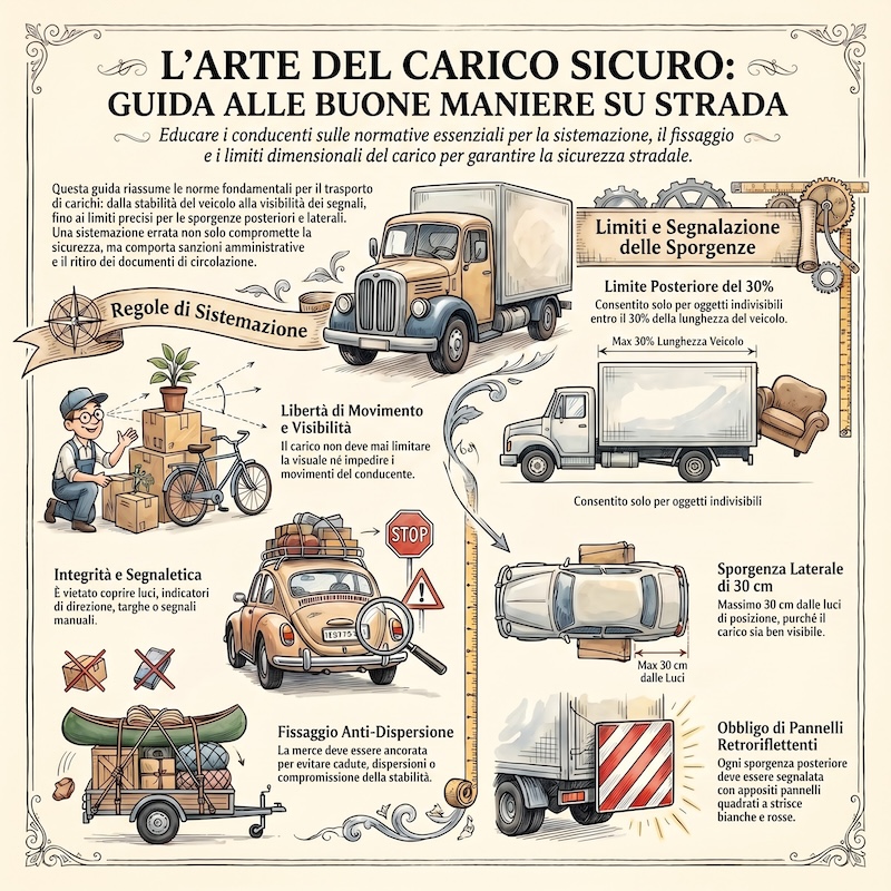 Infografica: Sistemazione del carico sui veicoli