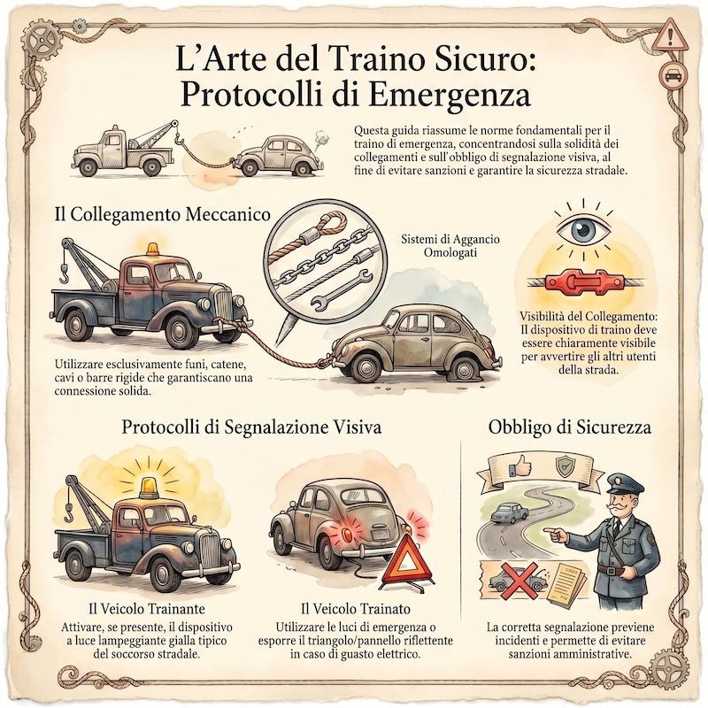 Infografica: Traino di veicoli in avaria