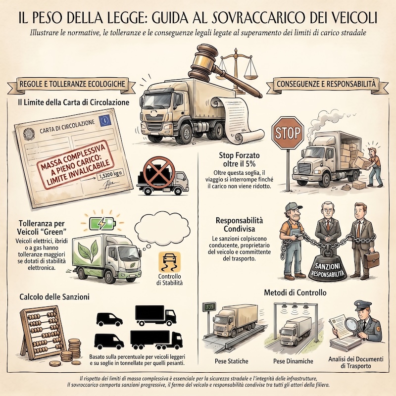Infografica: Trasporto di cose su veicoli a motore e rimorchi