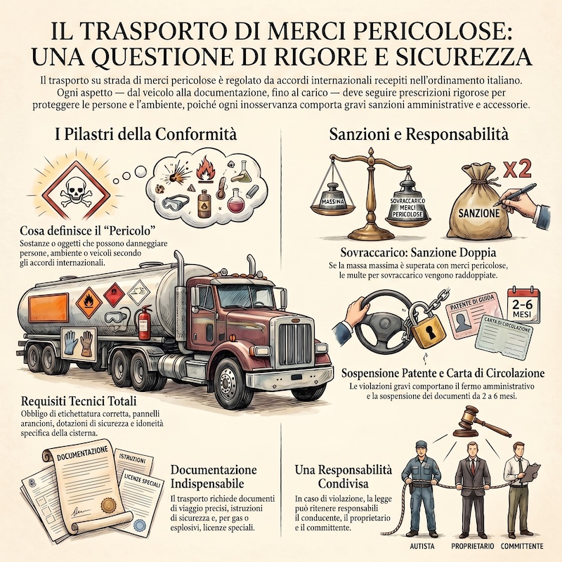 Infografica: Trasporto stradale di merci pericolose