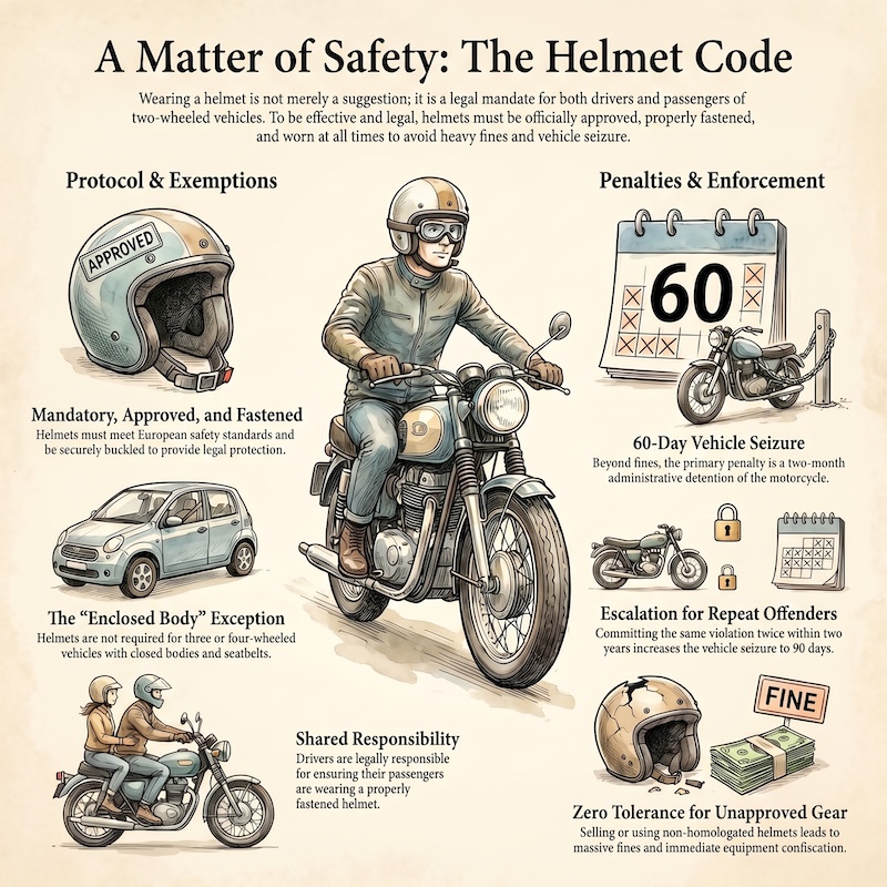 Infographic: Use of protective helmet