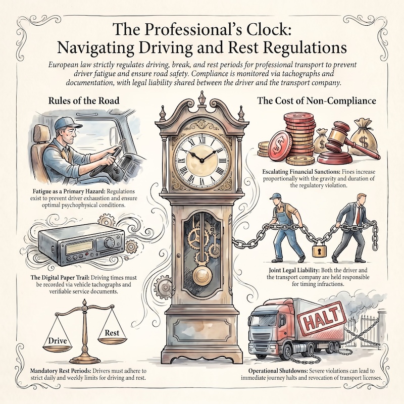 Infographic: Driving time and rest periods