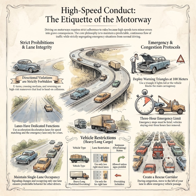 Infographic: Behaviour on motorways and main roads