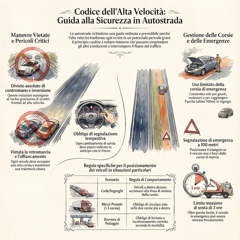 Infografica: Comportamenti su autostrade e strade principali
