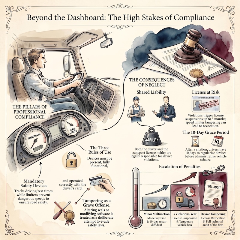 Infographic: Tachograph and speed limiter
