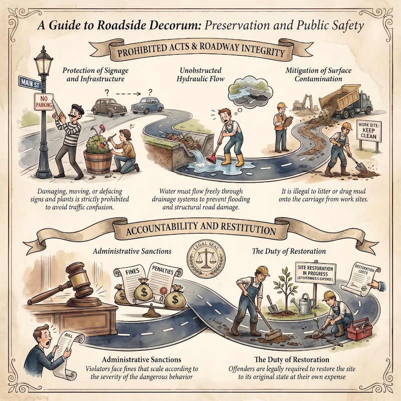 Infographic: Prohibited actions on the road