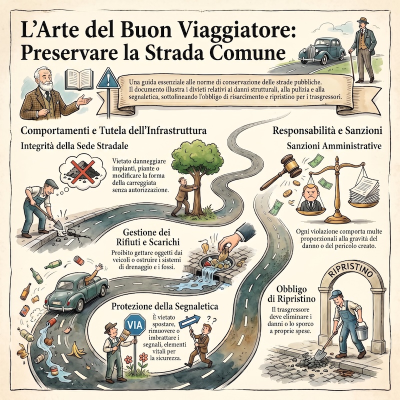 Infografica: Divieti e comportamenti vietati sulla strada