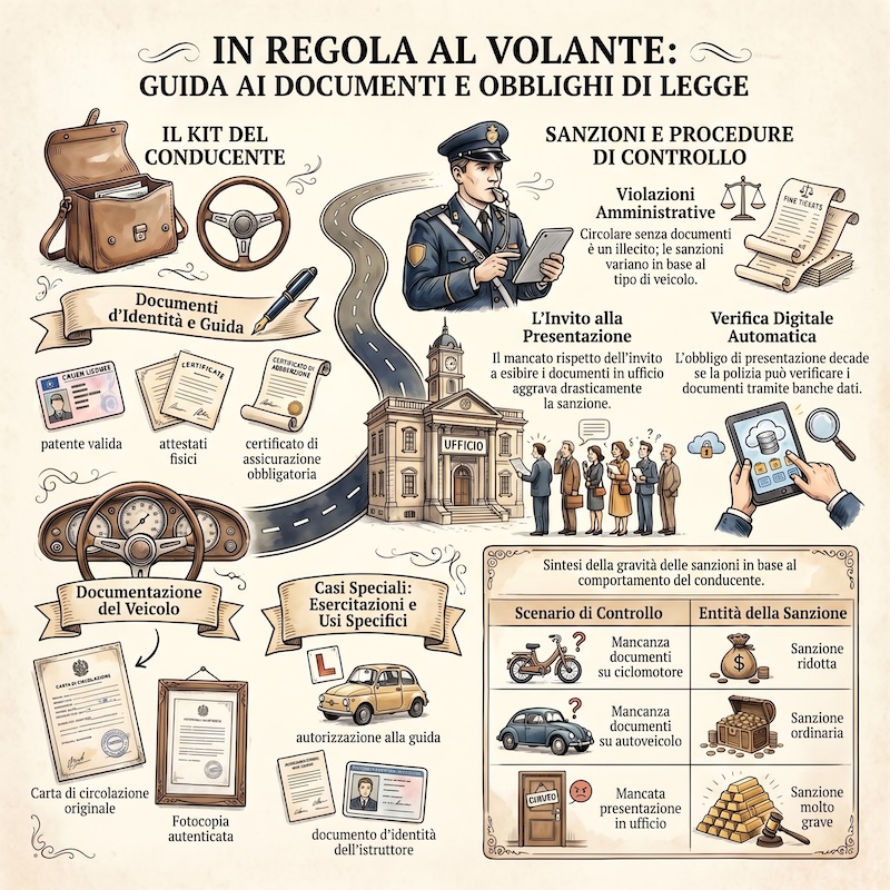 Infografica: Documenti obbligatori per circolare