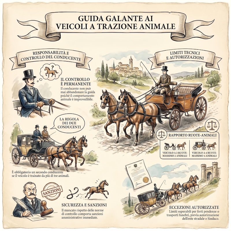 Infografica: Veicoli a trazione animale