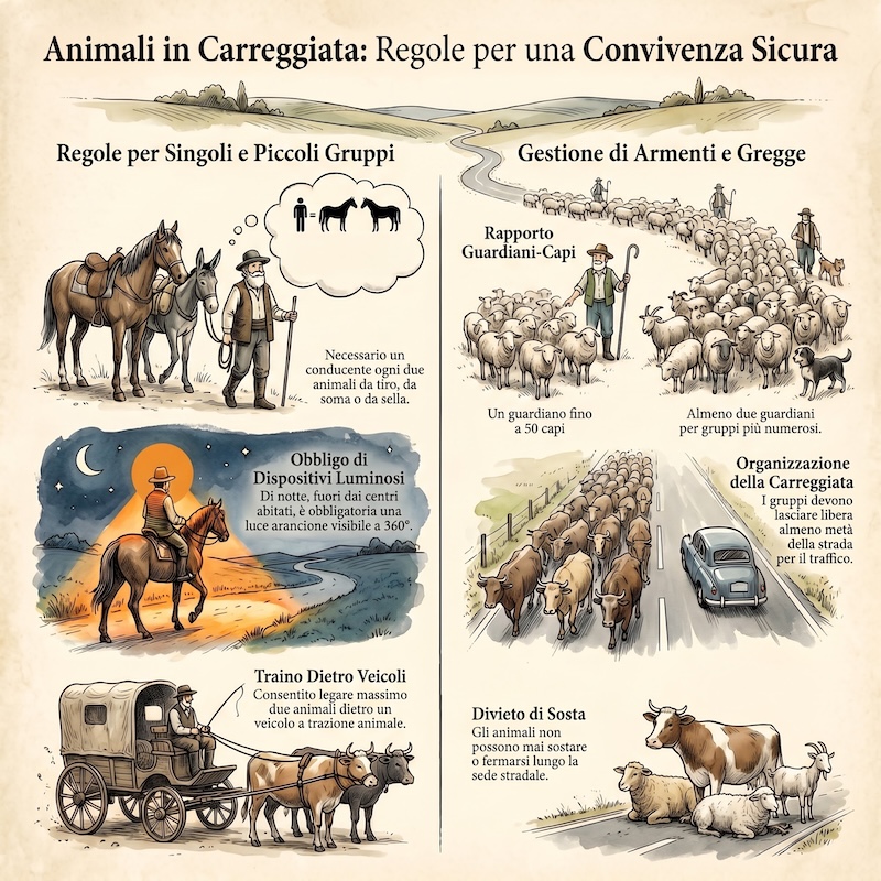 Infografica: Circolazione degli animali su strada
