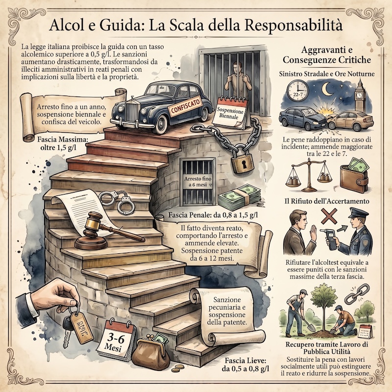 Infografica: Guida in stato di ebbrezza