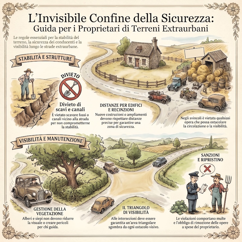 Infografica: Distanze di sicurezza e visibilità fuori dai centri abitati
