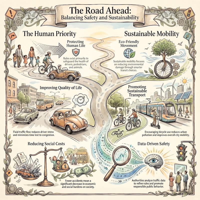 Infographic: Basic principles of road safety