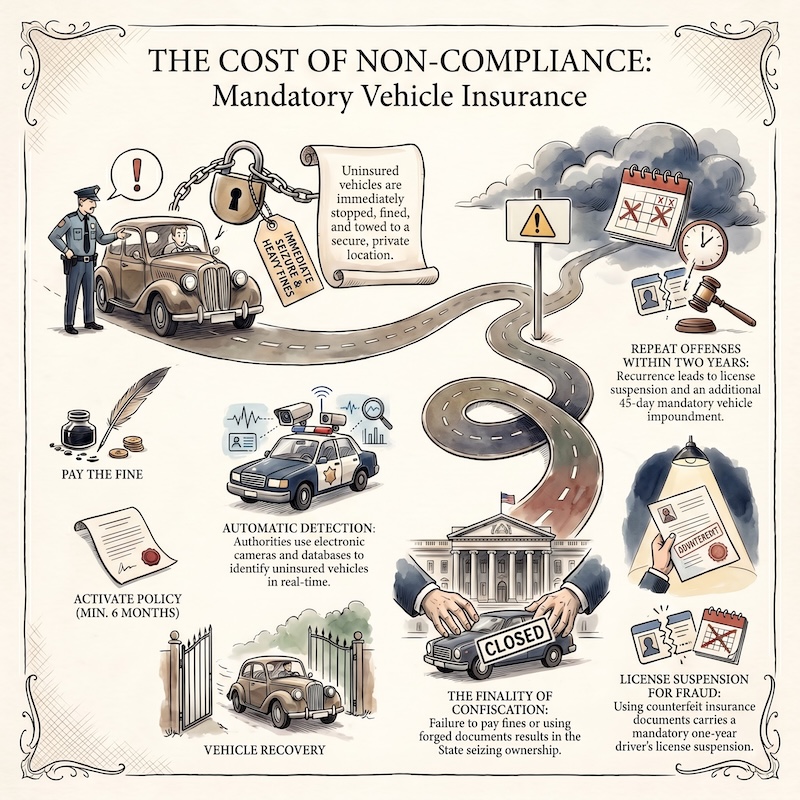 Infographic: Mandatory insurance: rules and penalties