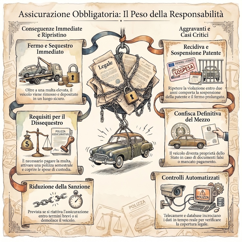 Infografica: Assicurazione obbligatoria: regole e sanzioni
