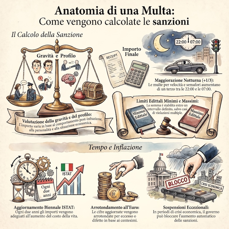 Infografica: Applicazione delle sanzioni pecuniarie