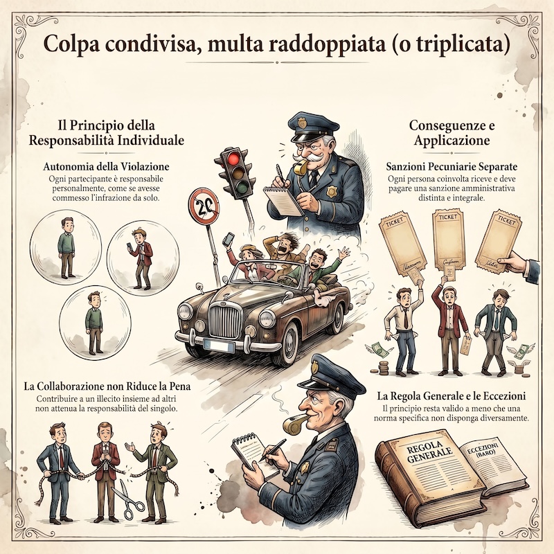 Infografica: Concorso di persone nella violazione