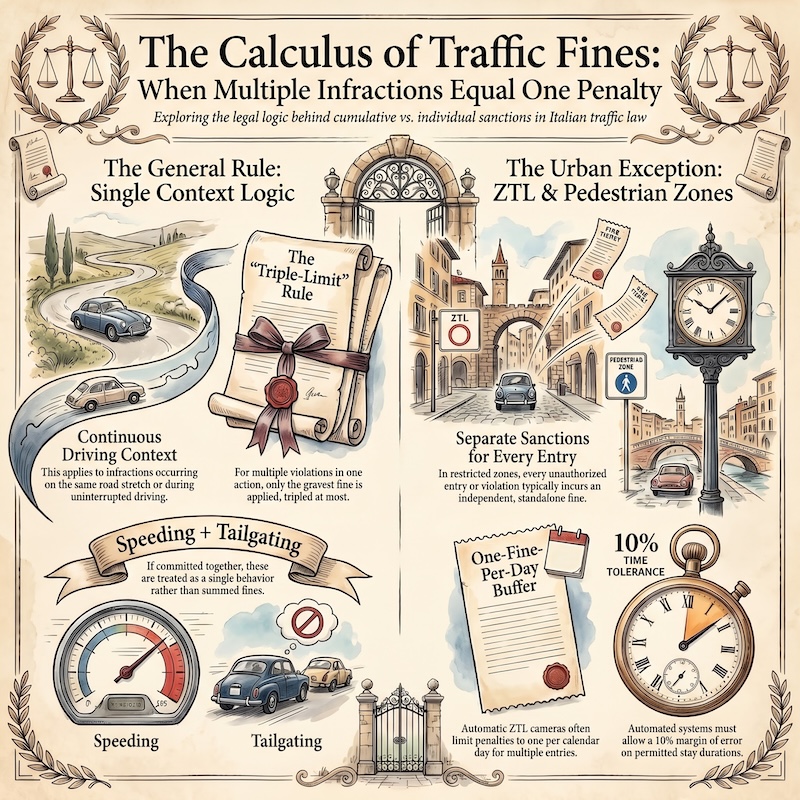 Infographic: Multiple violations and penalty calculation